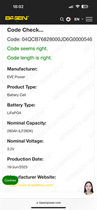 LifePO4 EVE LF280AH (3 фото из 3)
