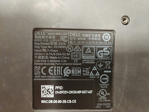 DELL K17A001 - WD15 ДОК-СТАНЦИЯ K17 K17 USB-C (2 фото из 2)