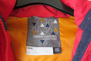 Didriksons MIGISI красный зимний комбинезон, р. 80 (3 фото из 5)