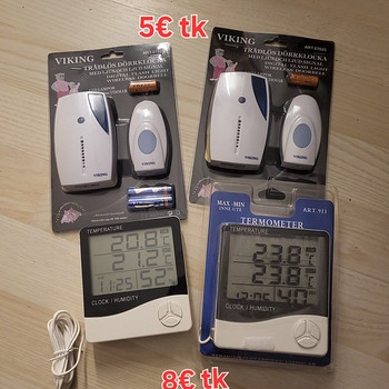 Juhtmevaba uksekell ja termomeeter