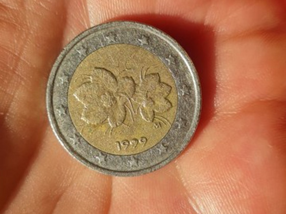 Soome 2 eur 1999 münt, haruldane, veaga münt