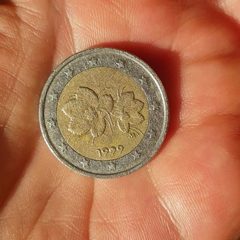 Soome 2 eur 1999 münt, haruldane, veaga münt