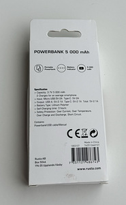 Powerbank 5000mAh , Orange (2 фото из 2)