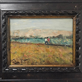 Картина маслом, подписанная Дж. Боккетти (1888-1990) Itaalia