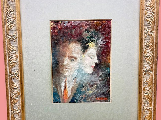 Картина маслом, подписанная В. Ла Беллой (1872-1954) Италия