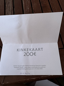NordicStay kinkekaart 200€ väärtuses (1 foto / 2)