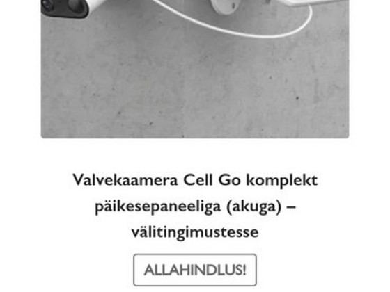 Cell Go valvekaamera UUS
