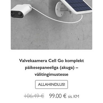 Cell Go valvekaamera UUS