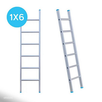 Yksiosaiset tikkaat 6 askelmaa