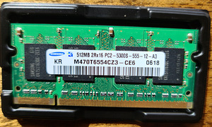 Sülearvuti mälu DDR2 512MB 533 (1 foto / 2)