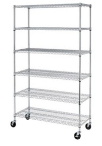 Laoriiul 200x120x50 cm, kroomitud metall, kokku 20 tk (1 foto / 4)