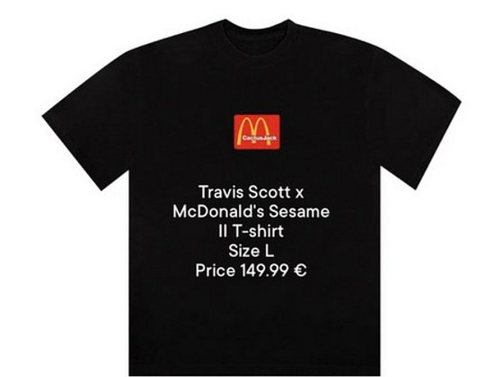 Футболка Travis Scott x McDonald's Sesame II