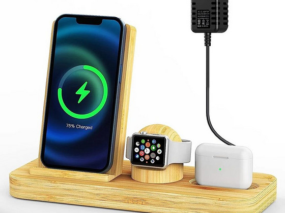 Juhtmevaba laadija 3 in 1 15W traadita laadija