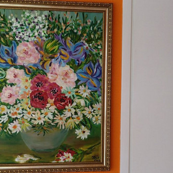 Õlimaal "lilled"- 50x70 .Raamitud.