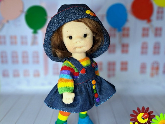 Интерьерная, текстильная кукла 26 см