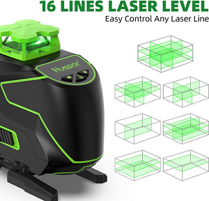 Huepar 16 Lines Self-Levelling Laser Level 4 x 360° Uus (2 foto / 9)