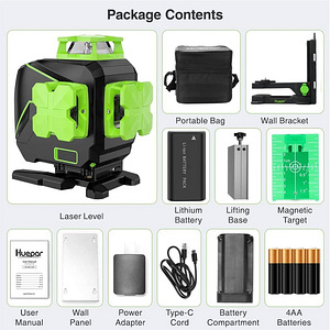 Huepar 16 Lines Self-Levelling Laser Level 4 x 360° Uus (4 foto / 9)