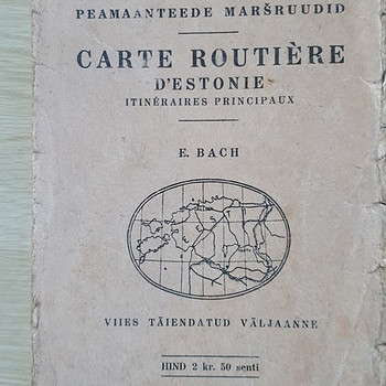 КАРТА ДОРОГ ЭСТОНИИ 1934
