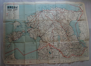 КАРТА ДОРОГ ЭСТОНИИ 1934 (2 фото из 10)
