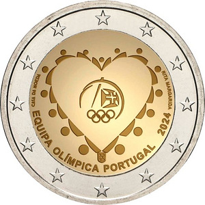 Евро монеты 2024 UNC (1 фото из 3)
