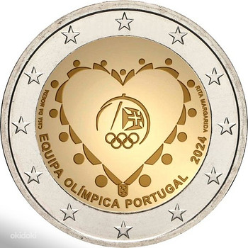 Евро монеты 2024 UNC
