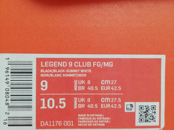 Футбол. бутсы Nike Tiempo Legend 9 Club,НОВЫЕ, 42,5 (27 cm.)