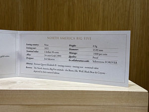 Набор золотых монет "North America Big Five" (4 фото из 9)