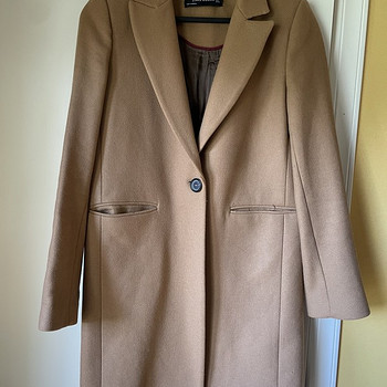 Zara шерстяное пальто