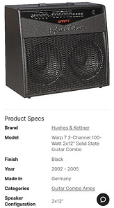 Hughes and Kettner guitar combo (1 foto / 4)