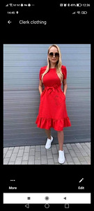 Müüa käsitööna õmmeldud kleit s. L (sees XL) (2 foto / 2)
