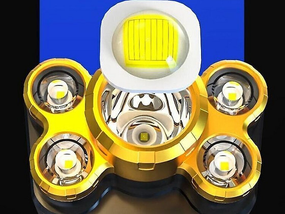 Налобный фонарь 5xLED XP-E, перезаряжаемый через USB