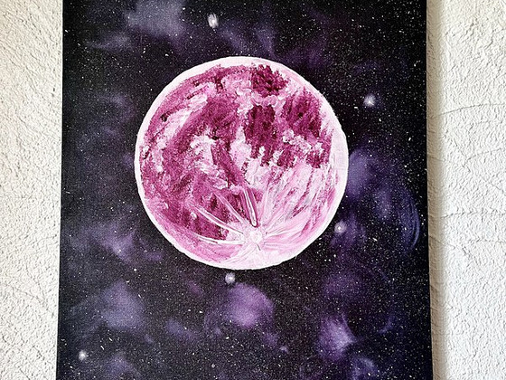 Акриловая картина "Purple Moon"