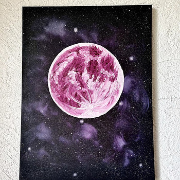 Akrüülmaal "Purple Moon"