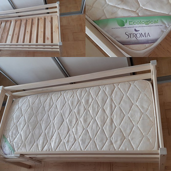 Voodi kasepuidust 70x155, vähe kasutatud, nagu uus