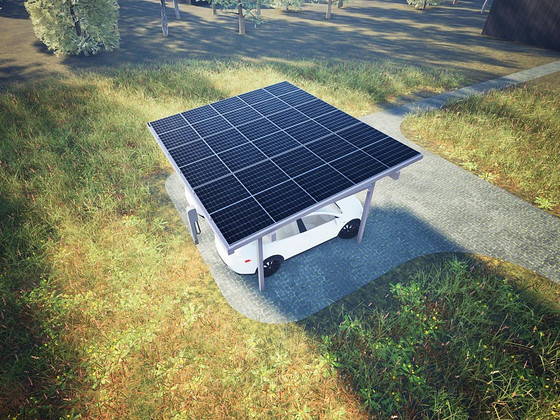 Kahe auto varjualune 6,75 kW päikesepaneelkatusega !