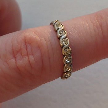Hõbedane vintage sõrmus mäekristallidega