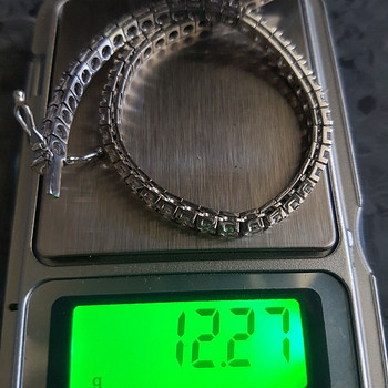 Tennisekett. UUS. LOODUSLIKUD TEEMANTID 5,3 ct. 585 valgekul
