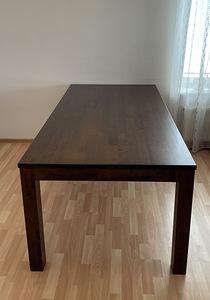 Puidust söögilaud 180 x 95 cm + pikendus 60 cm (2 foto / 4)