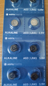 Patareid AG3, AG5, AG13, CR2450, A23, CR2032, LR, GP, DL, SR (1 foto / 6)