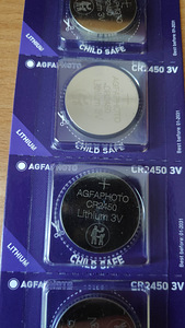 Patareid AG3, AG5, AG13, CR2450, A23, CR2032, LR, GP, DL, SR (2 foto / 6)
