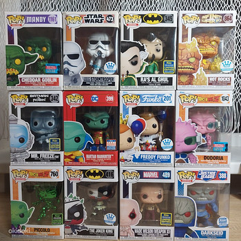Müün piiratud koguses Funko pop figuure.