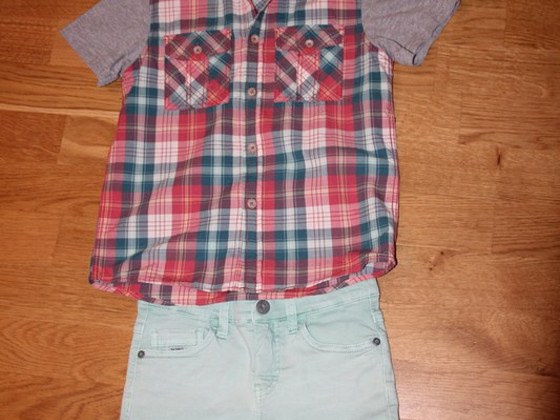 Шорты Name it и рубашка Benetton р. 128