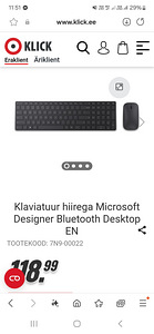 Комплект Microsoft Designer Bluetooth Desktop (5 фото из 5)