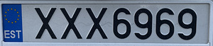 Auto registreerimismärk XXX6969 (1 foto / 1)