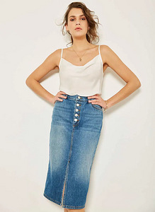 MINT VELVET Indigo Denim Pencil Skirt, джинсовая юбка UK18, XL (1 фото из 10)