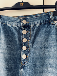 MINT VELVET Indigo Denim Pencil Skirt, джинсовая юбка UK18, XL (3 фото из 10)