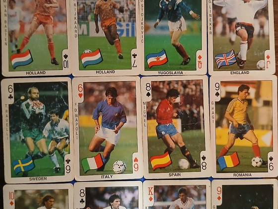 Футбольные карточки с ЧМ 1986-1990 + старые футбольные карто