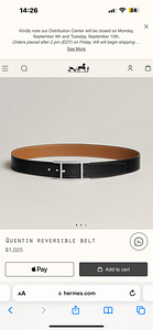 Hermes Quentin reversible belt (5 foto / 5)