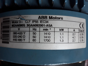 ЭЛЕКТРОМОТОР ABB M2AA (4 фото из 5)