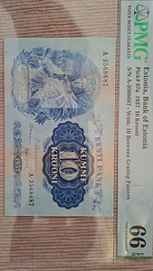 EW 10 krooni 1937a. PMG 66 (1 foto / 2)